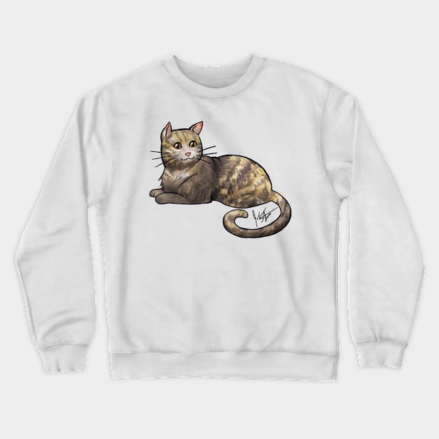 Cat - American Shorthair - Tortoise Shell Crewneck Sweatshirt by Jen's Dogs Custom Gifts and Designs